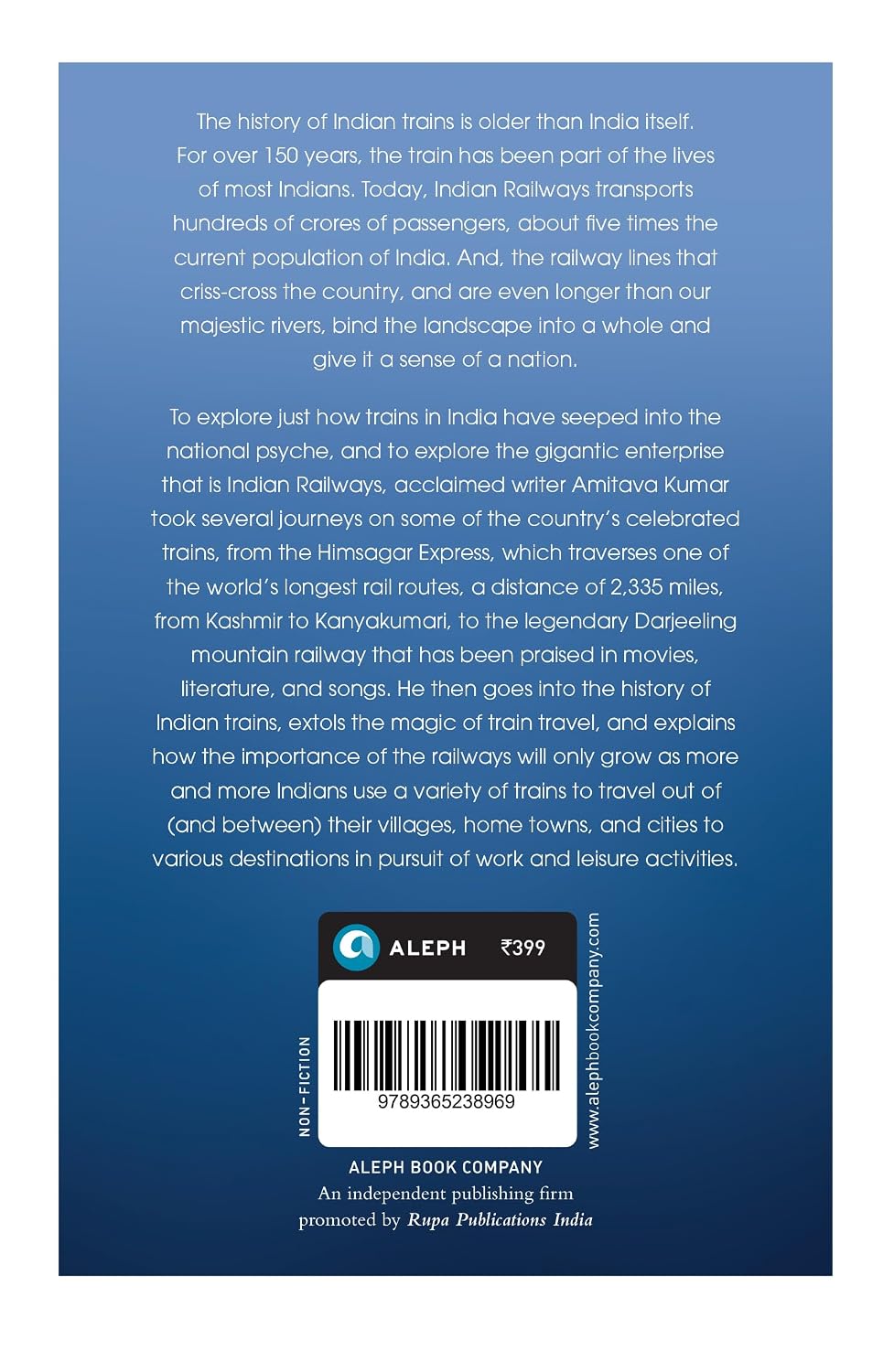 THE SOCIAL LIFE OF INDIAN TRAINS : A Journey by AMITAVA KUMAR - Book Image 2